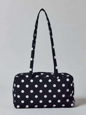 *NWT* BAGGU Nylon Black & White Polka Dot Bowler Bag, UO Exclusive